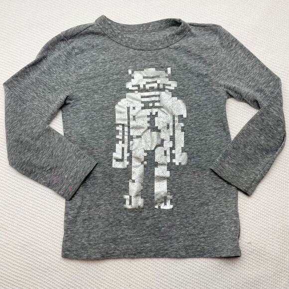 Crewcuts Metallic Robot Long Sleeved Tee - Picture 1 of 5